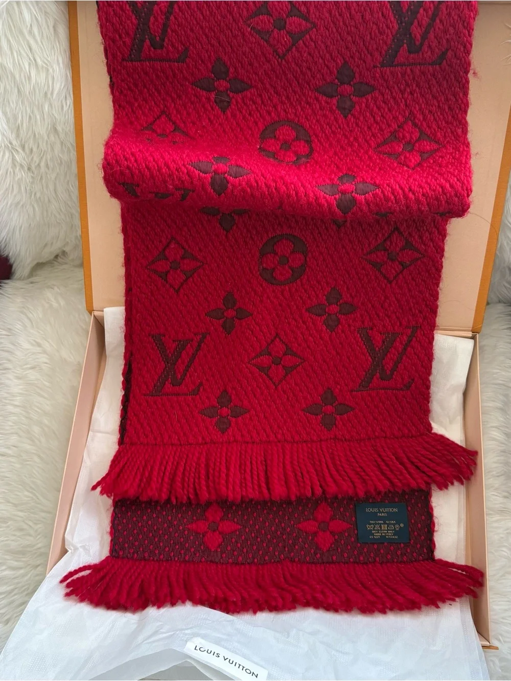 Louis Vuitton Rubis Logomania Scarf